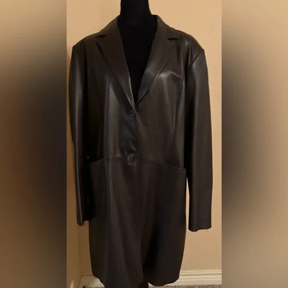 Preston & York Women Soft Genuine Lamb Skin Leather Jacket brown Size XL - Picture 2 of 8